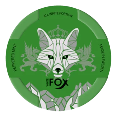 White Fox Peppered Mint nicotine pouches at SnusVault