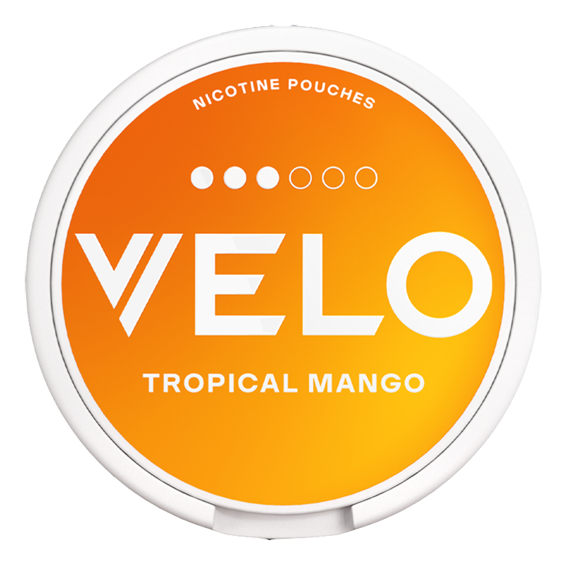 VELO Tropical Mango 14mg nicotine pouches at SnusVault